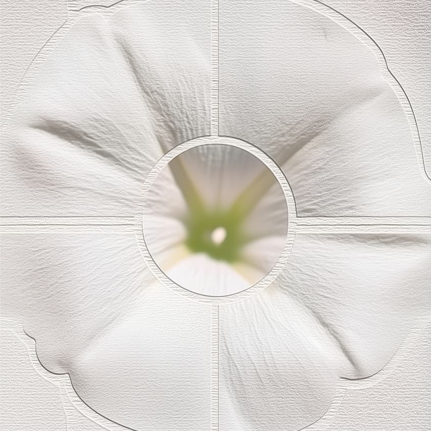 Une impression en forme de fleur